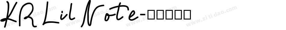 KR Lil Note字体转换